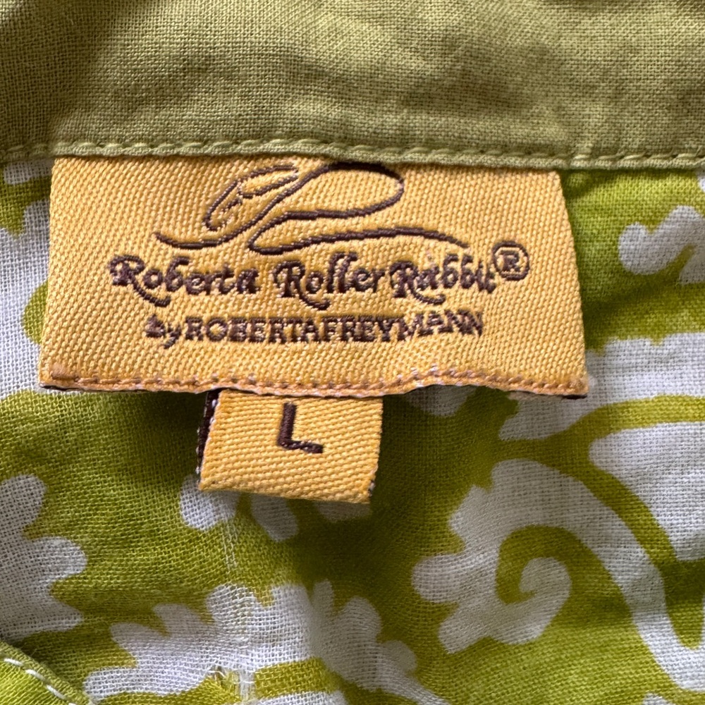 Roberta Roller Rabbit Patterned Pleated Tunic Lim… - image 4